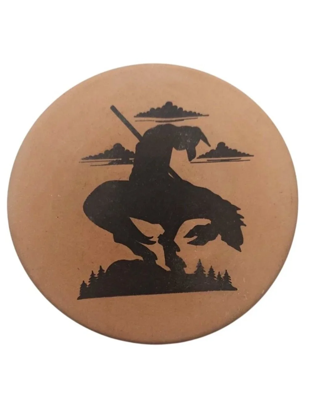 End Of The Trail Terracotta Coasters Set of 4 Native American Western Art